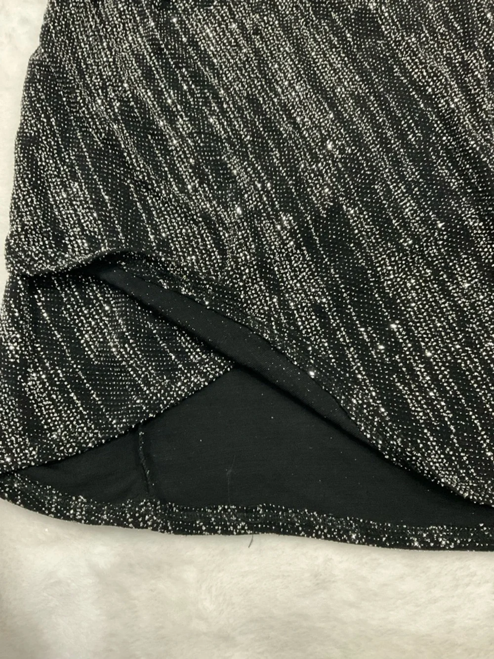 Black Shimmer Bodycon Dress - Women's Evening Dress - Picture 4 of 10